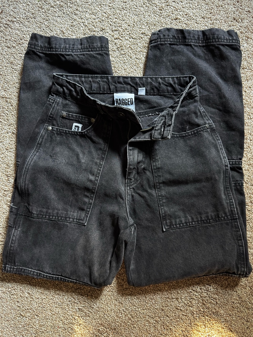 The Ragged Priest Women's Straight Leg Jeans in Black
